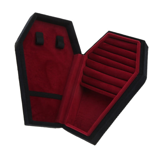 Black Velvet Casket Jewellery Box