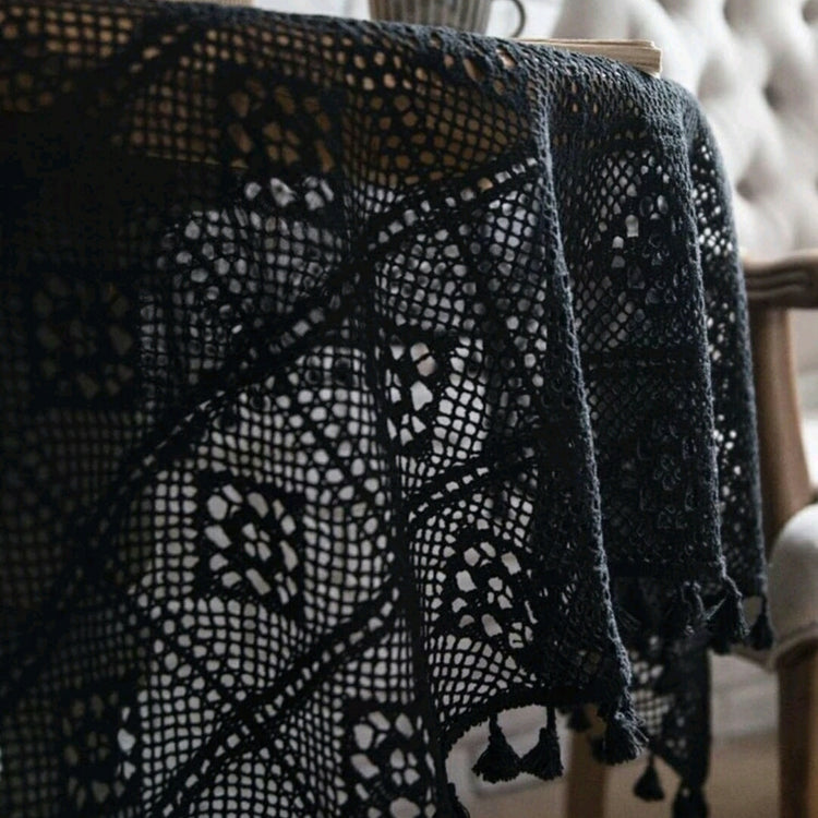 Black Magic Handmade Crochet Altar Cloth - JOURNEY artisan soaps & candles