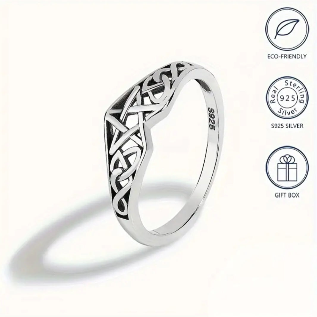 Pentagram ring sterling hot sale silver