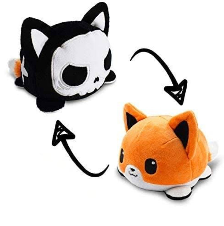Reversible Fox & Skeleton Plushy - JOURNEY artisan soaps & candles