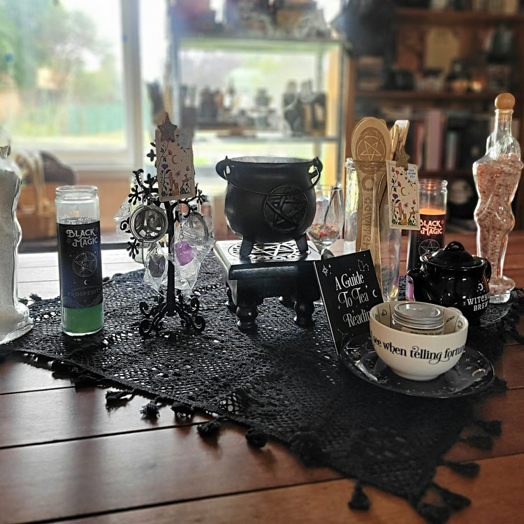 Black Magic Handmade Crochet Altar Cloth