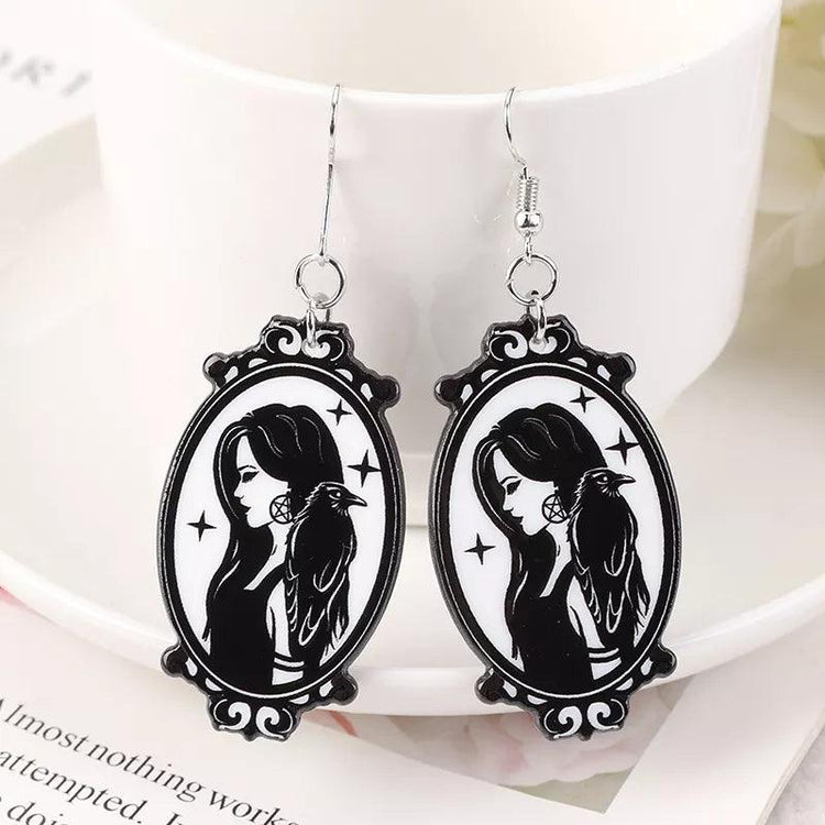 Goddess Raven Earrings - JOURNEY artisan soaps & candles