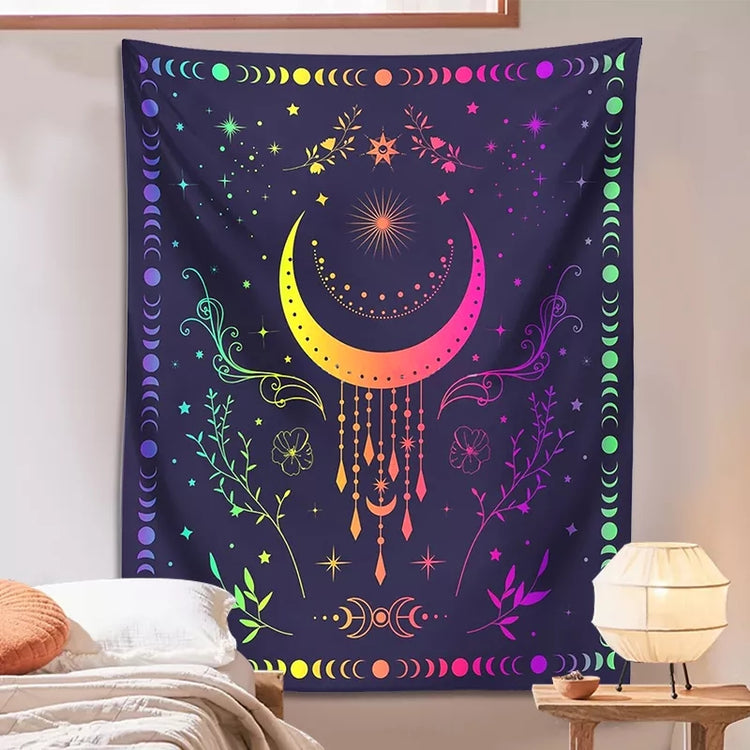 Celestial Crescent Moon Tapestry - JOURNEY artisan soaps & candles