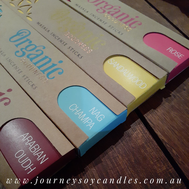 Organic Goodness Masala Incense, Rose - JOURNEY artisan soaps & candles