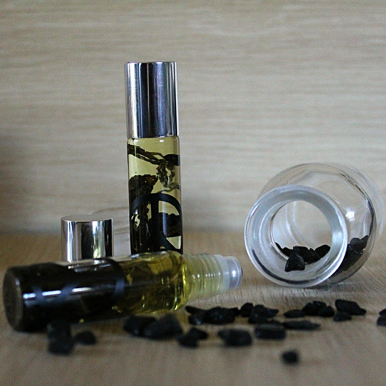 Peace, Crystal-infused Healing Oil with Patchouli Essential Oil - JOURNEY artisan soaps & candles