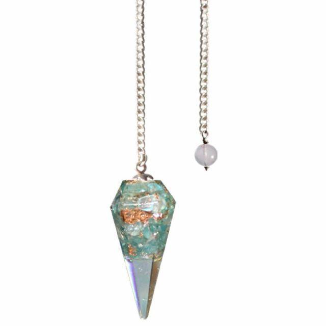 Faceted Orgone Apatite Pendulum - JOURNEY artisan soaps & candles