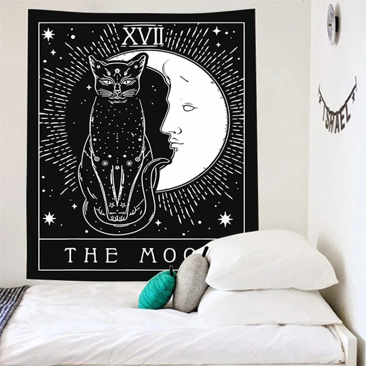 The Moon Tarot Wall Hanging / Altar Cloth - JOURNEY artisan soaps & candles