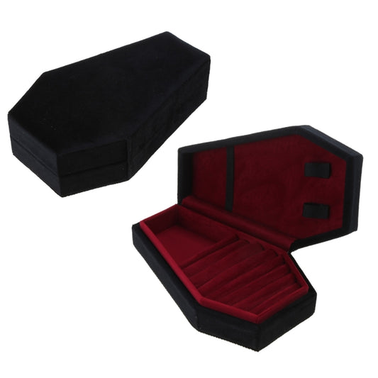 Black Velvet Casket Jewellery Box