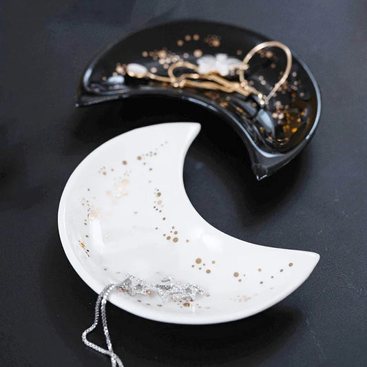 Crescent Moon Trinket Tray, Set of 2 - JOURNEY artisan soaps & candles