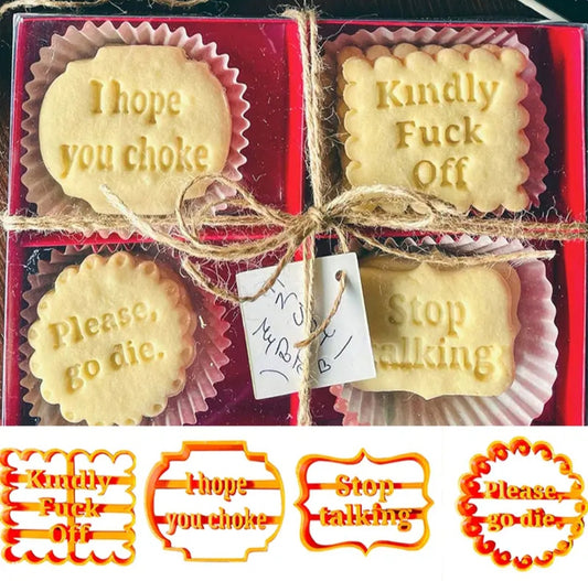 Kindly F*ck off Cookie Stamps - JOURNEY artisan soaps & candles