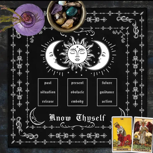 Know Thyself Tarot Spread Altar Cloth - JOURNEY artisan soaps & candles