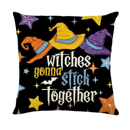 Hocus Pocus, Witches Gonna Stick Together Cushion Cover - JOURNEY artisan soaps & candles
