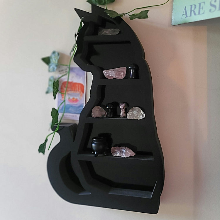 Black Cat Crystal Shelf - JOURNEY artisan soaps & candles