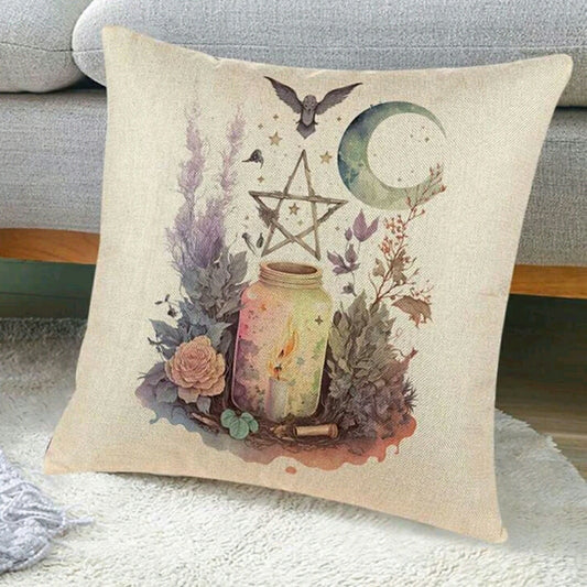 Moon & Star Print Cushion Cover - JOURNEY artisan soaps & candles