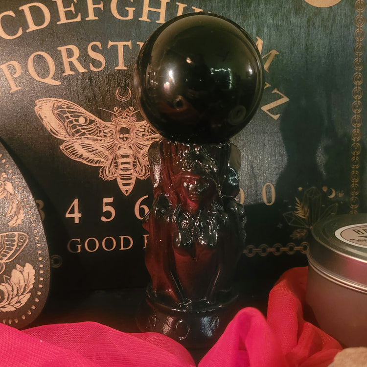 Triple Goddess Crystal Ball Stand - JOURNEY artisan soaps & candles