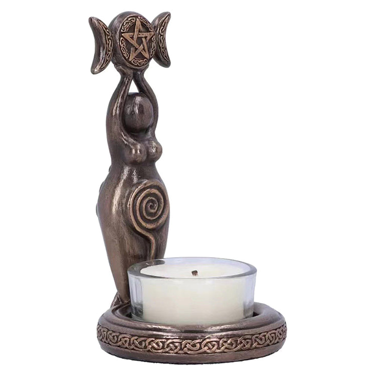 Spiral Goddess Tealight Candle Holder with 3 Free Tealight Candles - JOURNEY artisan soaps & candles