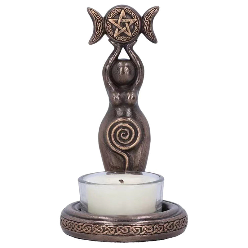 Spiral Goddess Tealight Candle Holder with 3 Free Tealight Candles - JOURNEY artisan soaps & candles