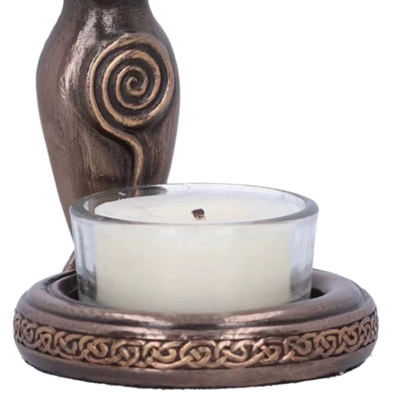 Spiral Goddess Tealight Candle Holder with 3 Free Tealight Candles - JOURNEY artisan soaps & candles