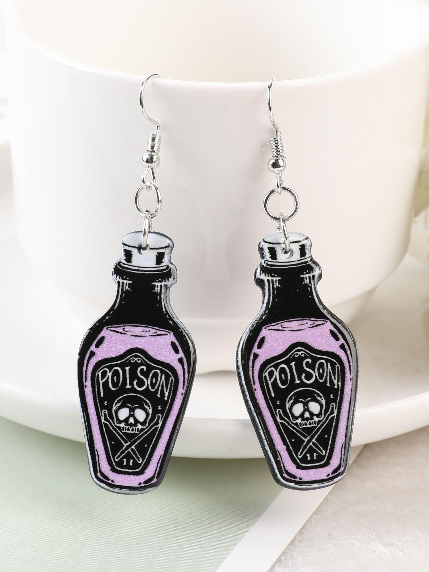 Drink this! Poison Bottle Earrings - JOURNEY artisan soaps & candles