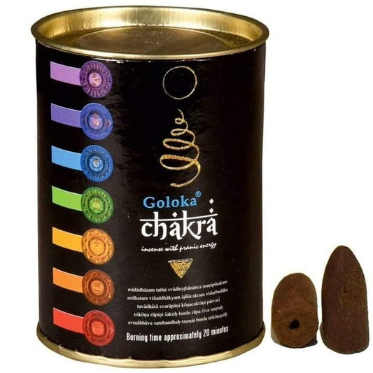 Goloka Chakra Backflow Incense Cones - JOURNEY artisan soaps & candles