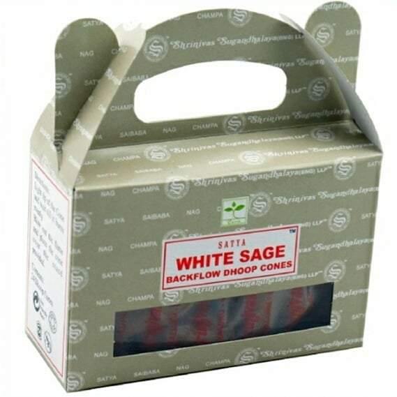 Satya White Sage Backflow Incense Cones - JOURNEY artisan soaps & candles