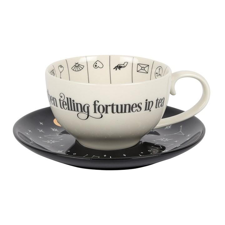 Fortune Telling Teacup & Saucer - JOURNEY artisan soaps & candles