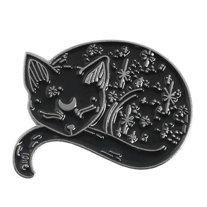 Mystic Cat Enamel Pin / Brooch / Badge - JOURNEY artisan soaps & candles