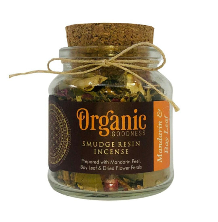 Organic Goodness Smudge Resin Incense – Mandarin & Bay Leaf - JOURNEY artisan soaps & candles
