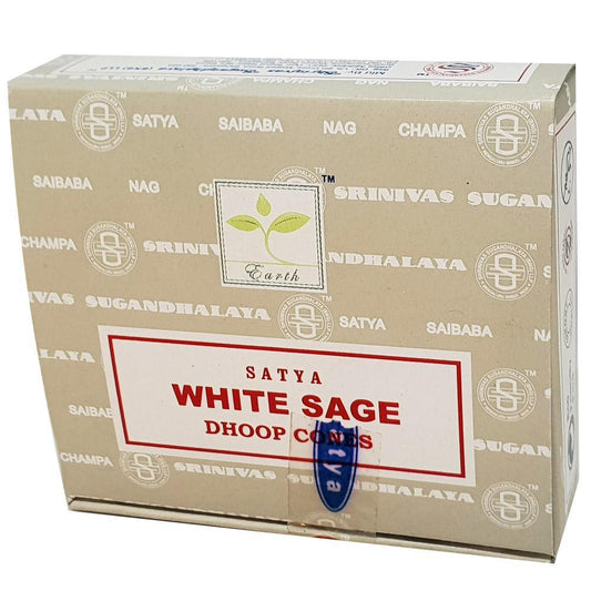 Satya White Sage Dhoop Cones - JOURNEY artisan soaps & candles