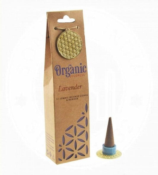 Organic Goodness Incense Cones, Lavender with Ceramic Holder - JOURNEY artisan soaps & candles