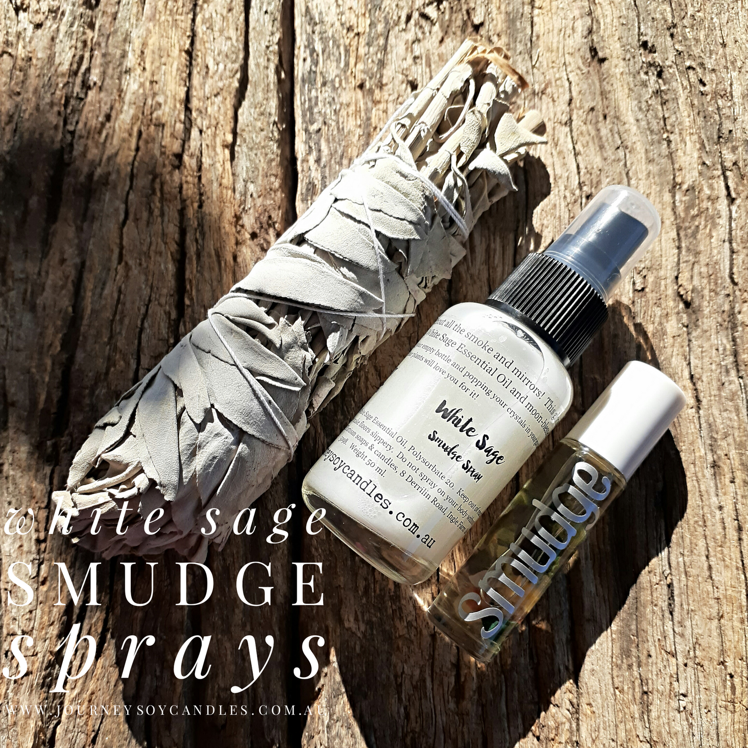 White Sage Essential Oil Smudge Spray - JOURNEY artisan soaps & candles